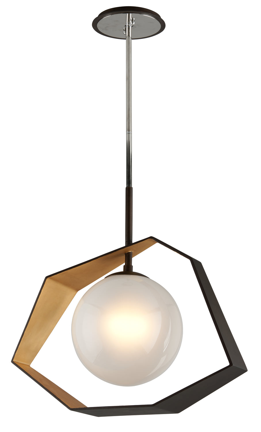 Troy Origami F5526 Pendant Light - Bronze With Gold Leaf