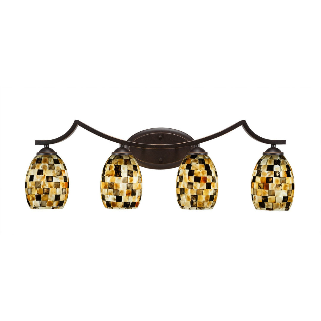 Toltec Zilo 554-dg-408 Bath Vanity Light 31 in. wide - Dark Granite