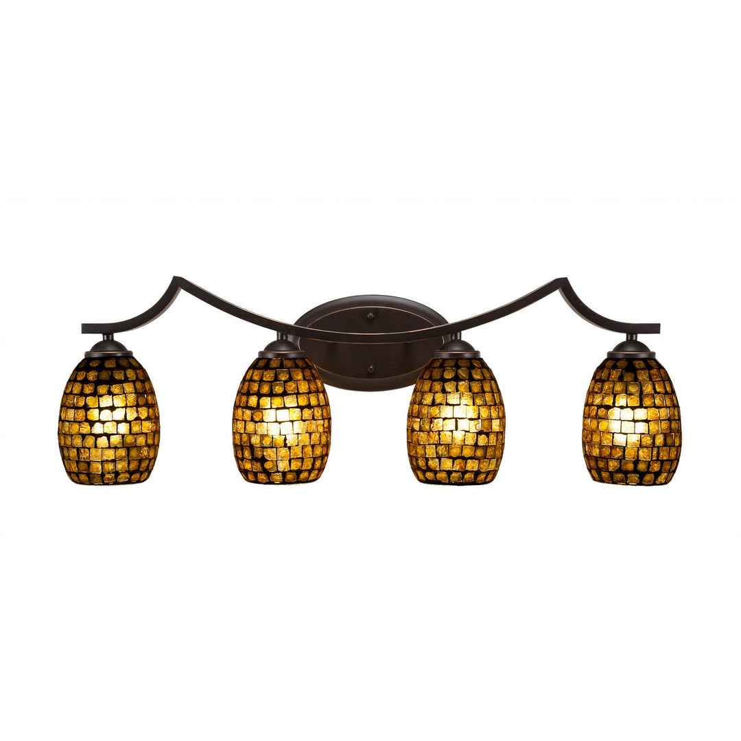 Toltec Zilo 554-dg-409 Bath Vanity Light 32 in. wide - Dark Granite