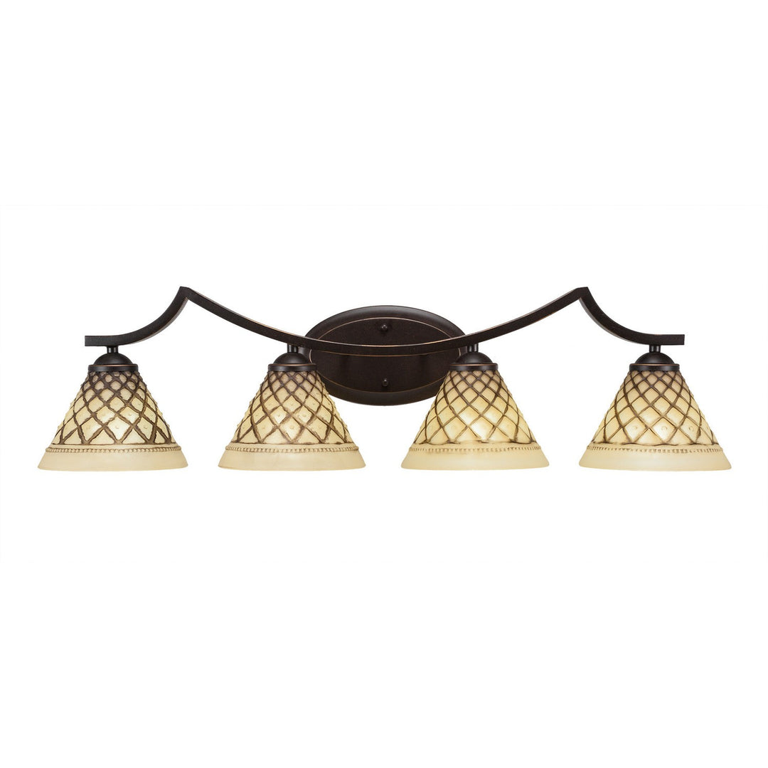 Toltec Zilo 554-dg-7185 Bath Vanity Light 33 in. wide - Dark Granite