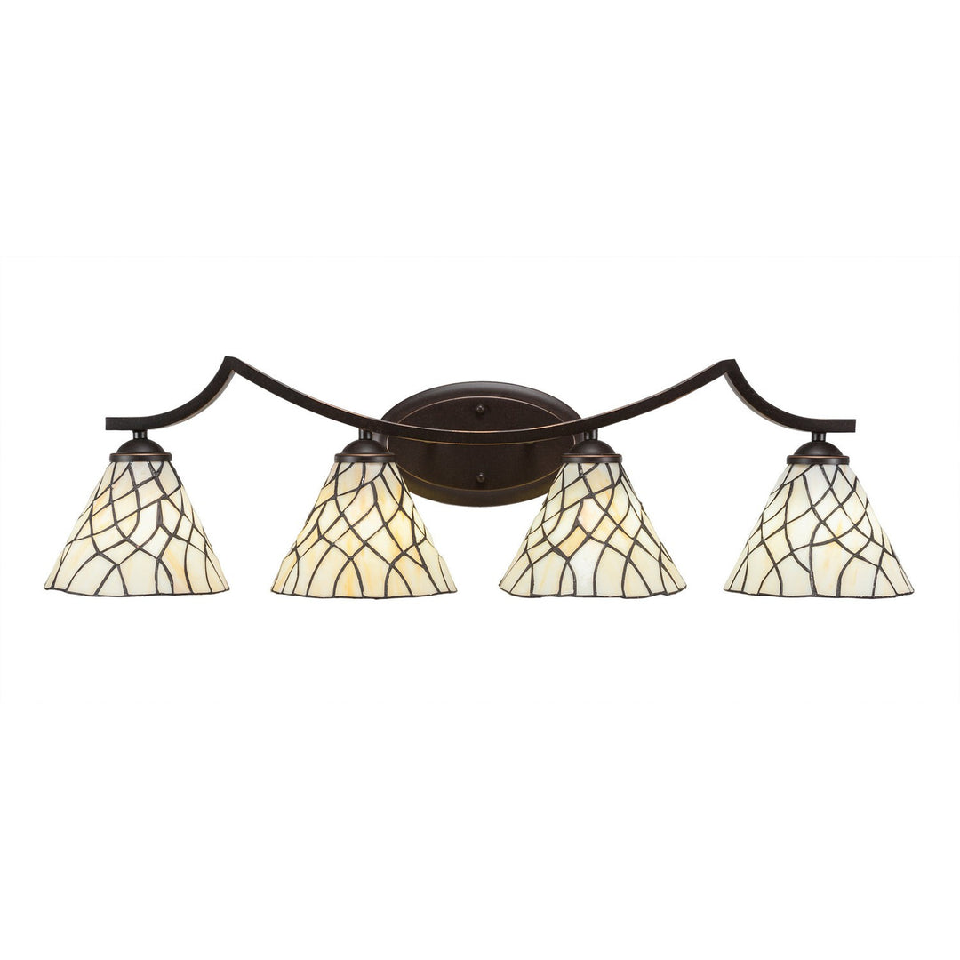 Toltec Zilo 554-dg-9115 Bath Vanity Light 33 in. wide - Dark Granite