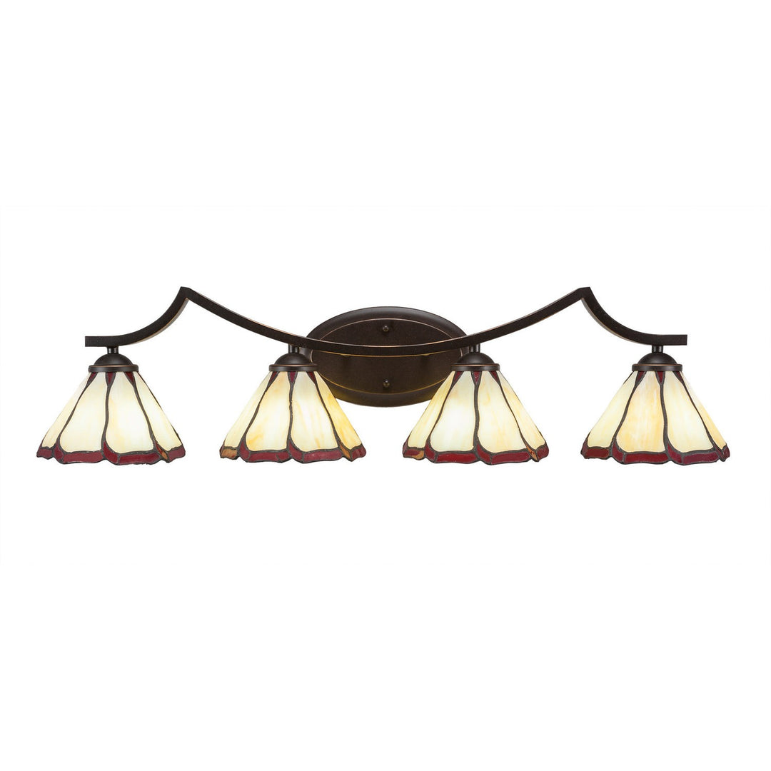 Toltec Zilo 554-dg-9165 Bath Vanity Light 33 in. wide - Dark Granite