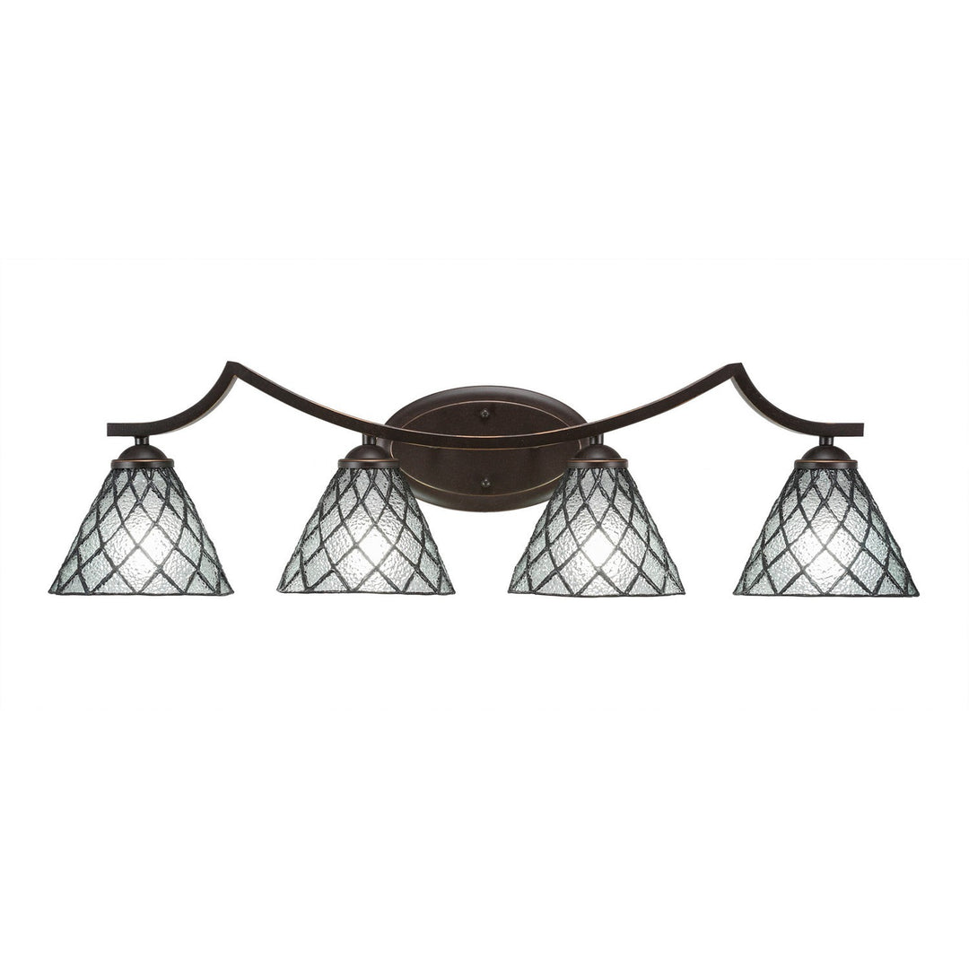 Toltec Zilo 554-dg-9185 Bath Vanity Light 33 in. wide - Dark Granite