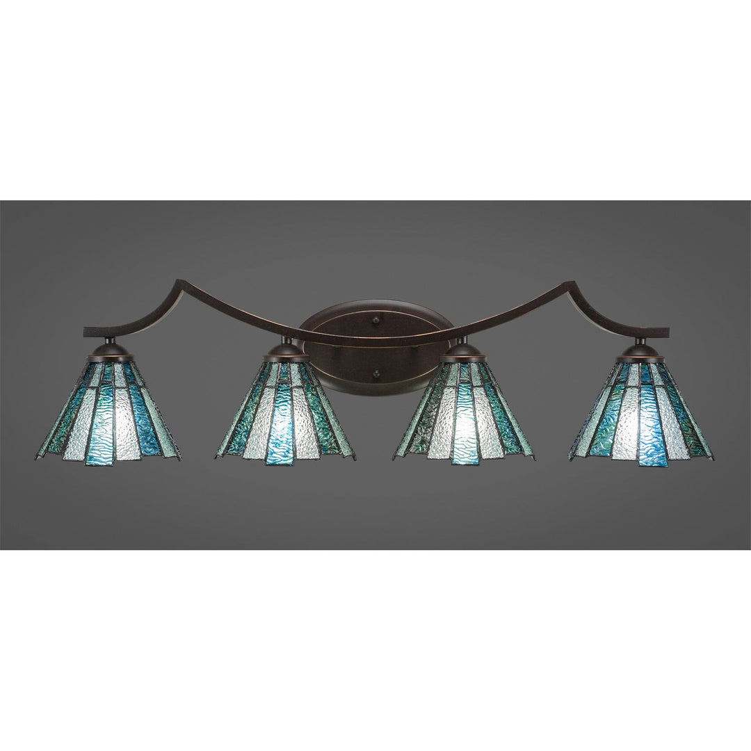 Toltec Zilo 554-dg-9325 Bath Vanity Light 33 in. wide - Dark Granite