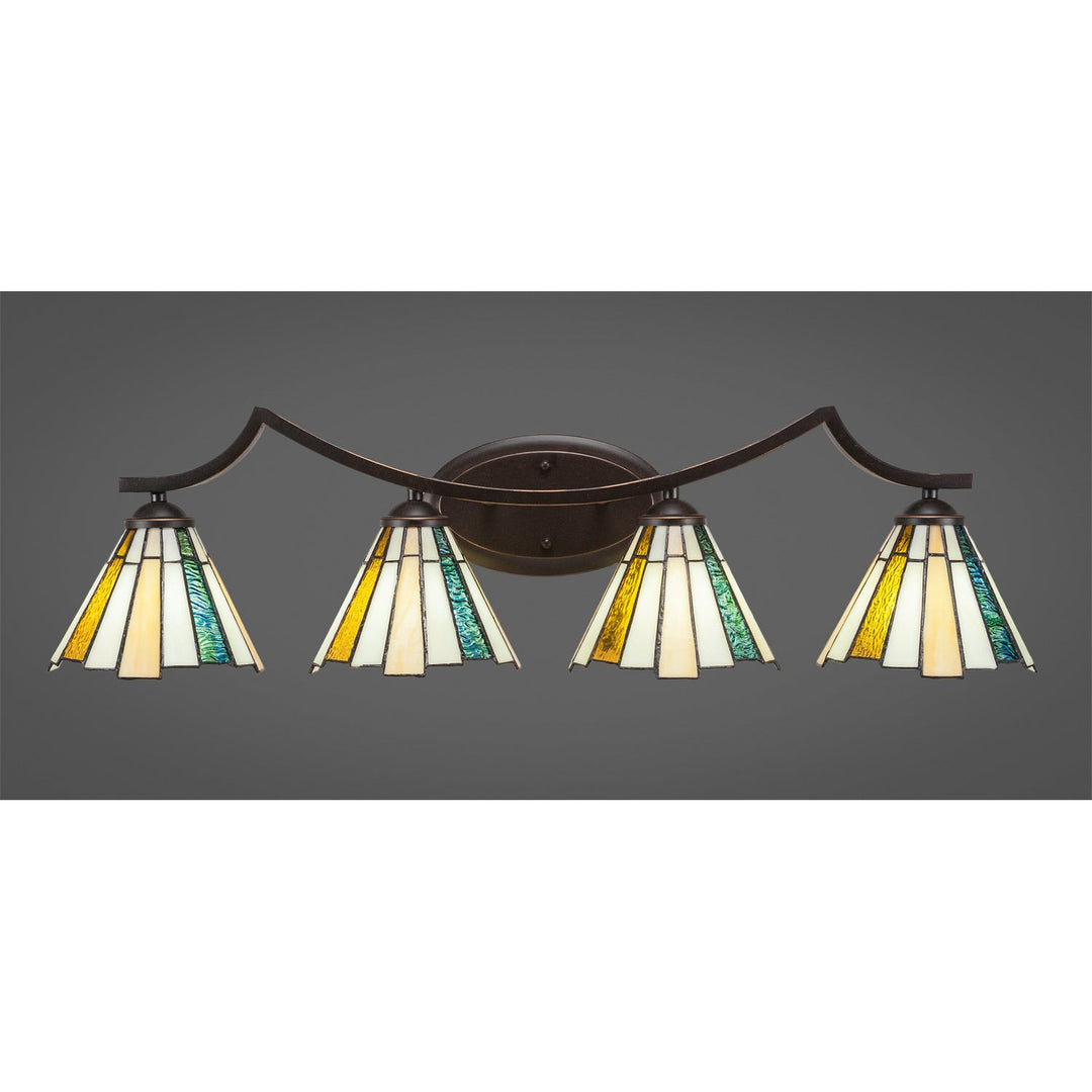 Toltec Zilo 554-dg-9335 Bath Vanity Light 33 in. wide - Dark Granite