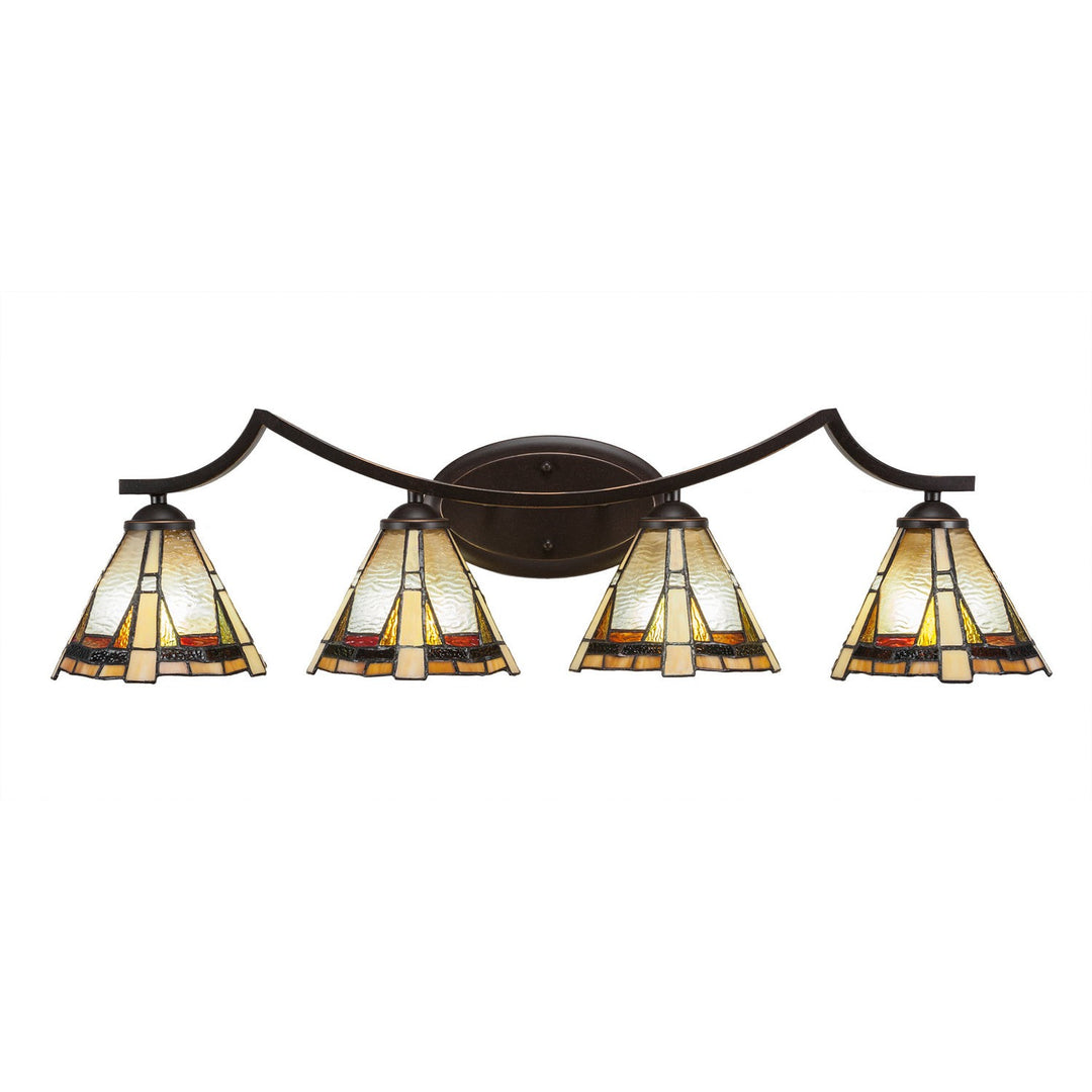Toltec Zilo 554-dg-9345 Bath Vanity Light 33 in. wide - Dark Granite