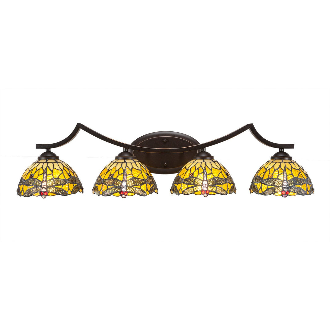 Toltec Zilo 554-dg-9465 Bath Vanity Light 33 in. wide - Dark Granite
