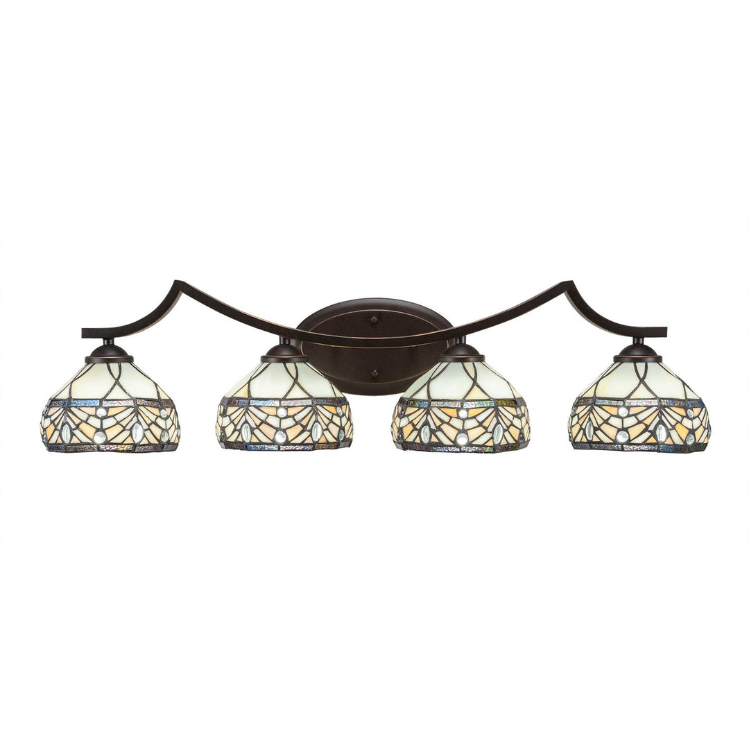 Toltec Zilo 554-dg-9485 Bath Vanity Light 33 in. wide - Dark Granite