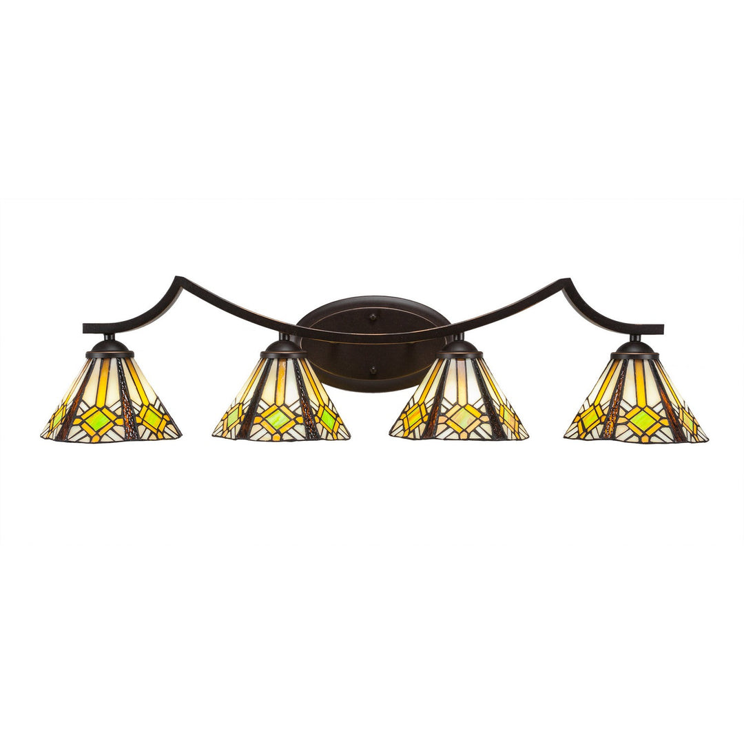 Toltec Zilo 554-dg-9615 Bath Vanity Light 33 in. wide - Dark Granite