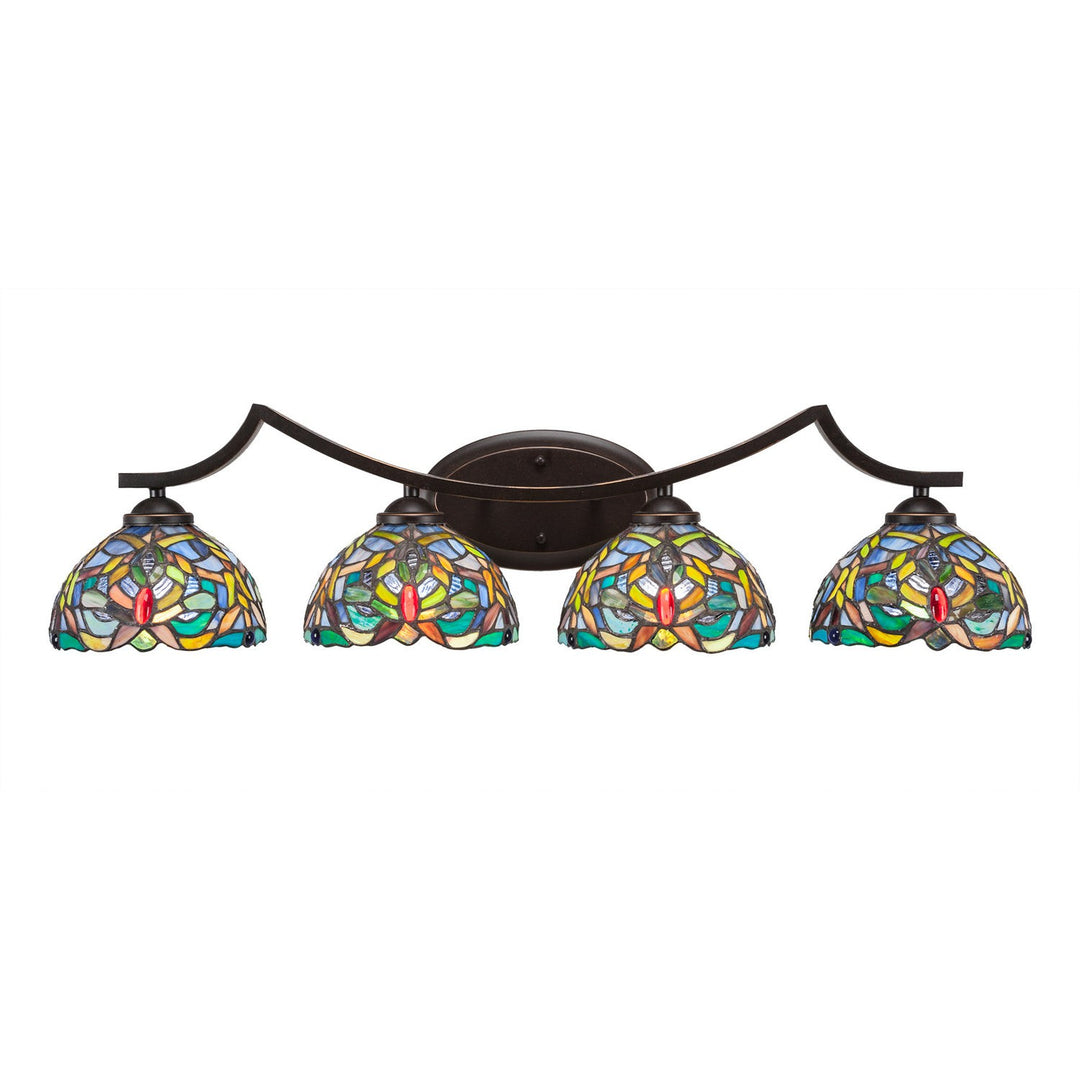 Toltec Zilo 554-dg-9905 Bath Vanity Light 34 in. wide - Dark Granite