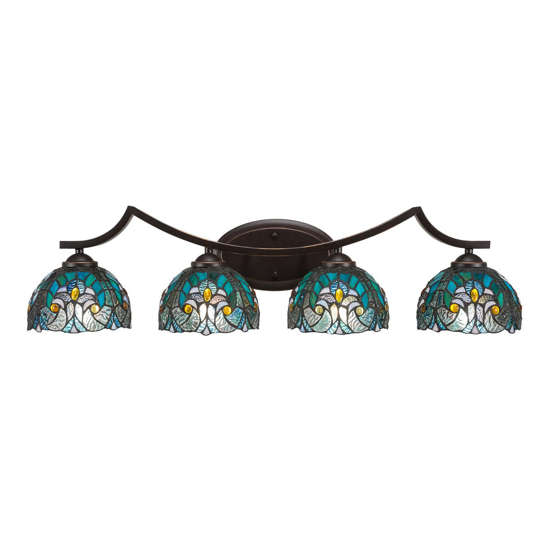 Toltec Zilo 554-dg-9925 Bath Vanity Light 33 in. wide - Dark Granite