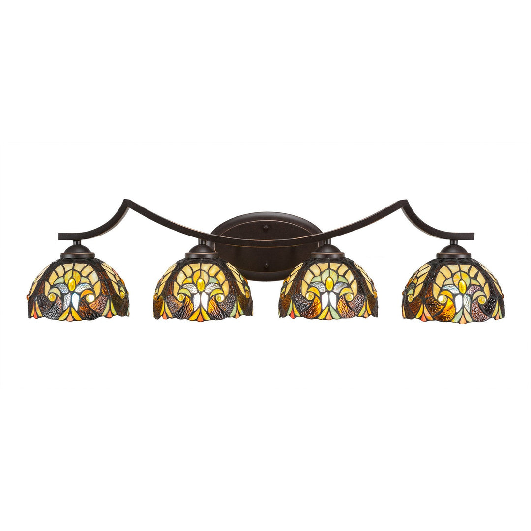 Toltec Zilo 554-dg-9945 Bath Vanity Light 33 in. wide - Dark Granite