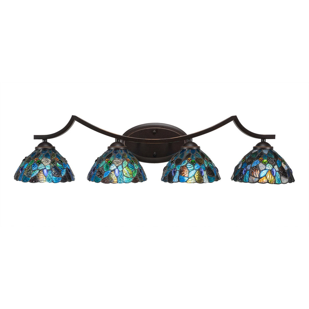 Toltec Zilo 554-dg-9955 Bath Vanity Light 34 in. wide - Dark Granite
