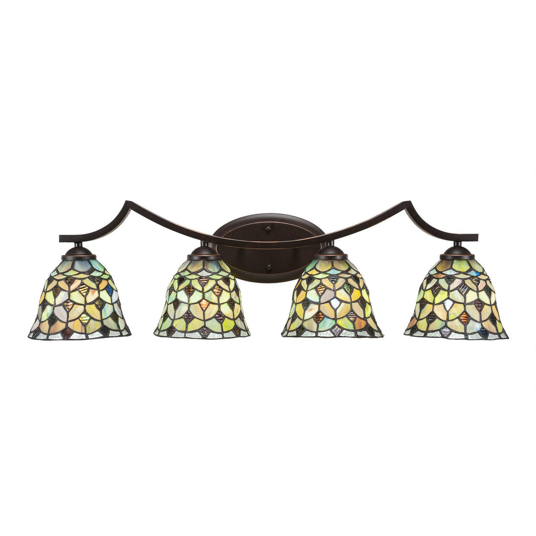 Toltec Zilo 554-dg-9965 Bath Vanity Light 33 in. wide - Dark Granite