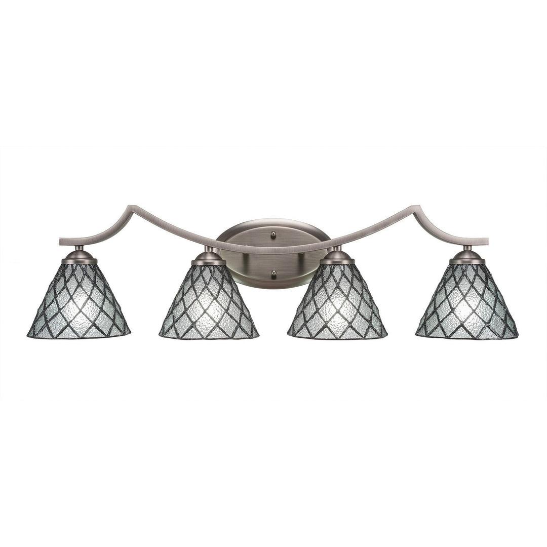 Toltec Zilo 554-gp-9185 Bath Vanity Light 33 in. wide - Graphite