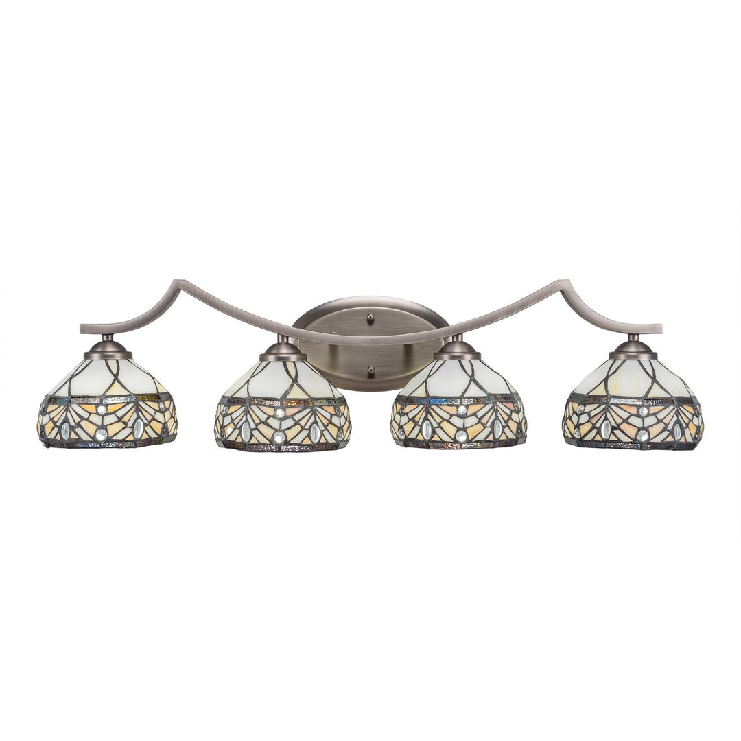 Toltec Zilo 554-gp-9485 Bath Vanity Light 33 in. wide - Graphite