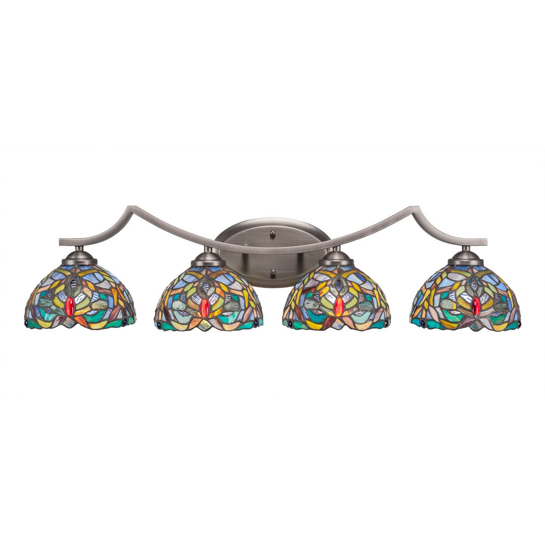 Toltec Zilo 554-gp-9905 Bath Vanity Light 34 in. wide - Graphite