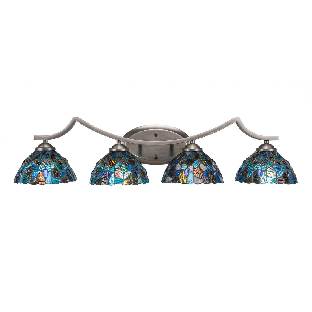 Toltec Zilo 554-gp-9955 Bath Vanity Light 34 in. wide - Graphite