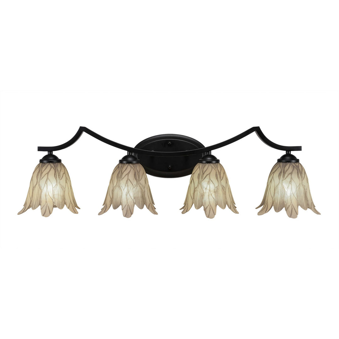 Toltec Zilo 554-mb-1025 Bath Vanity Light 33 in. wide - Matte Black