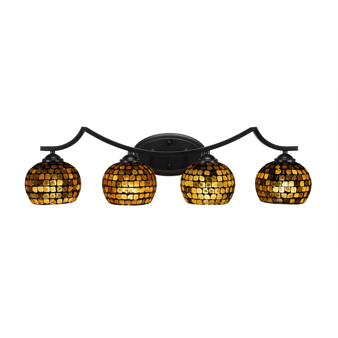 Toltec Zilo 554-mb-402 Bath Vanity Light 32 in. wide - Matte Black