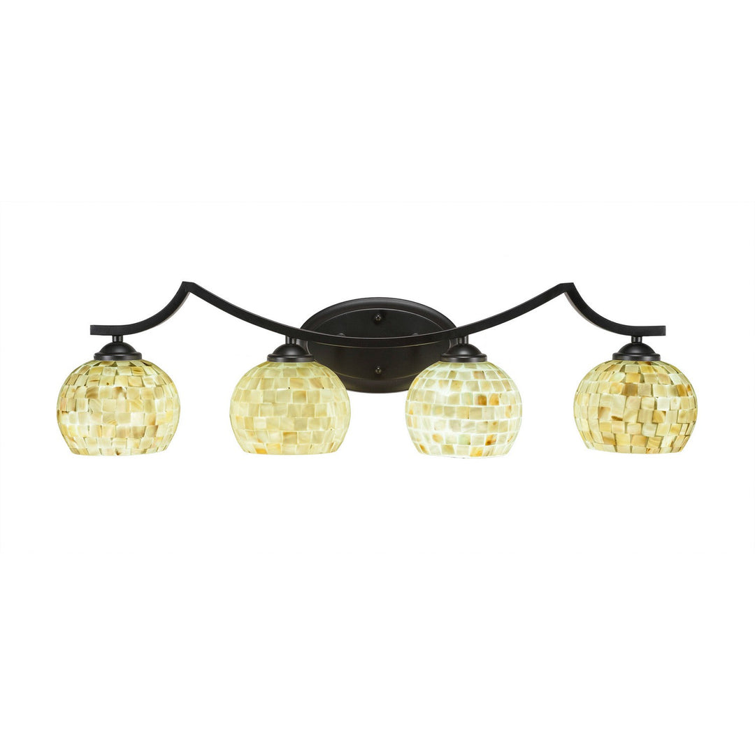 Toltec Zilo 554-mb-405 Bath Vanity Light 32 in. wide - Matte Black