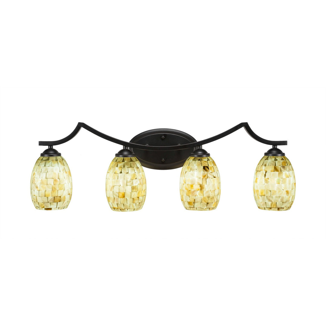 Toltec Zilo 554-mb-406 Bath Vanity Light 31 in. wide - Matte Black