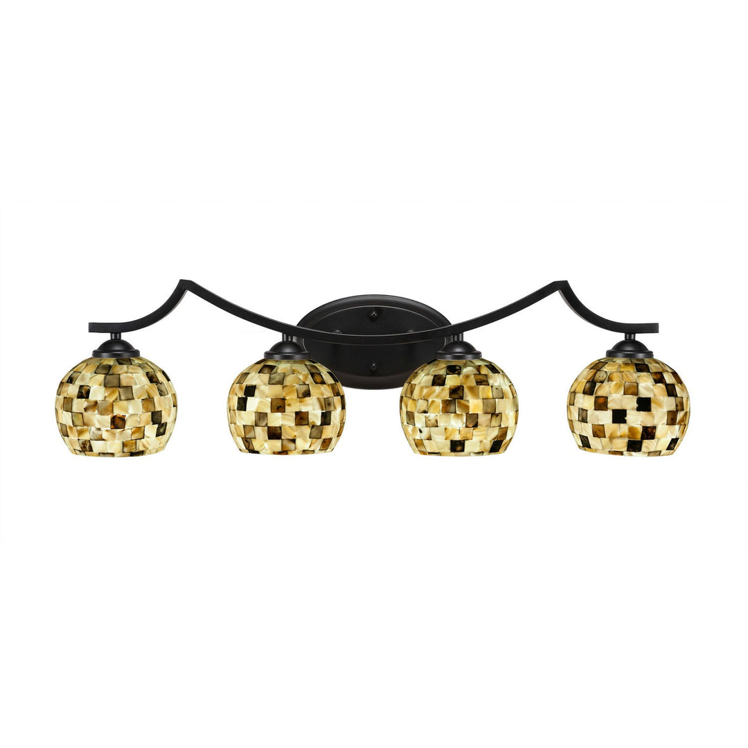 Toltec Zilo 554-mb-407 Bath Vanity Light 32 in. wide - Matte Black