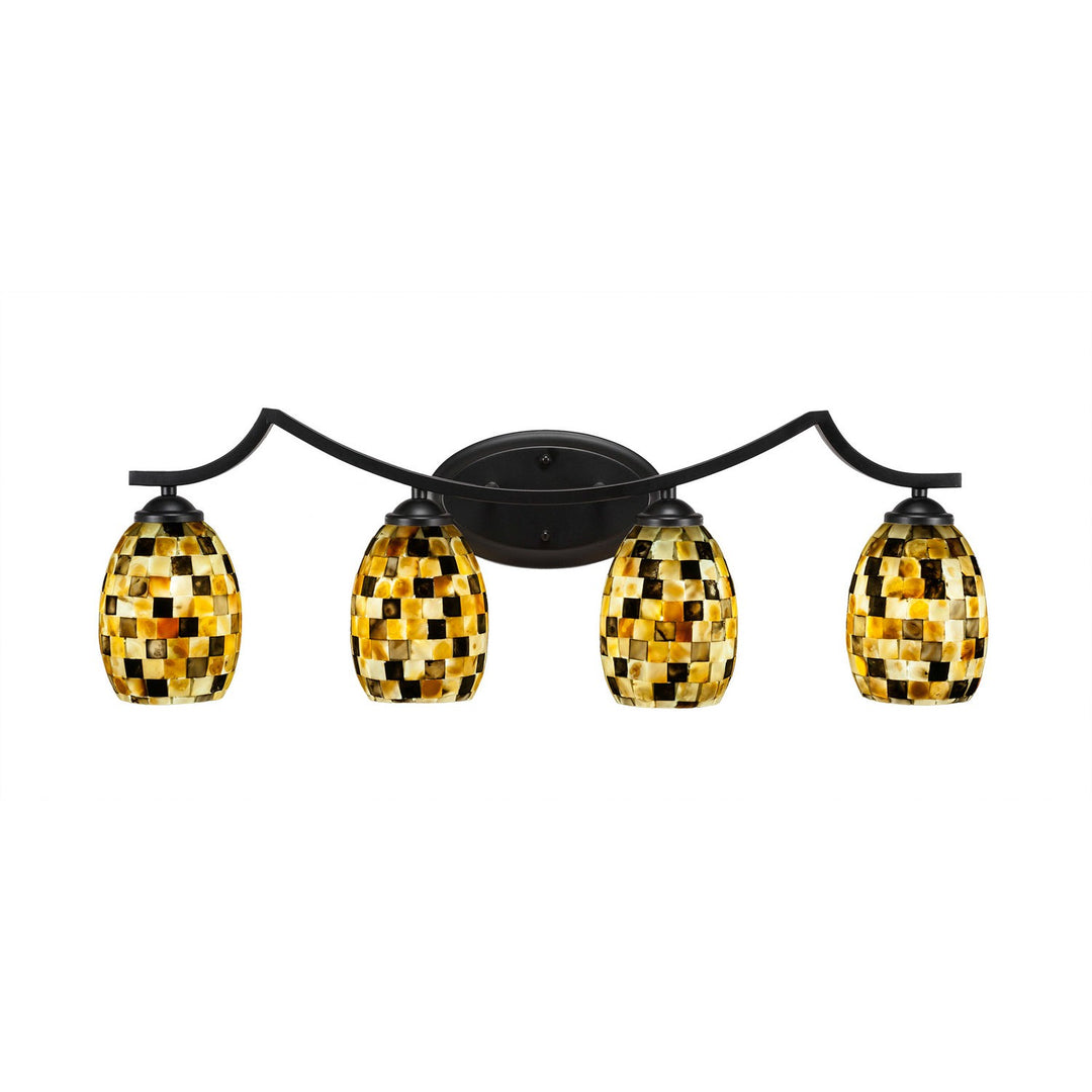 Toltec Zilo 554-mb-408 Bath Vanity Light 31 in. wide - Matte Black