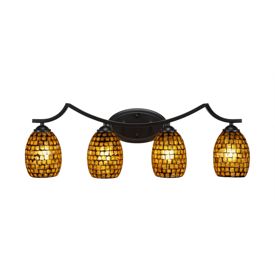 Toltec Zilo 554-mb-409 Bath Vanity Light 32 in. wide - Matte Black