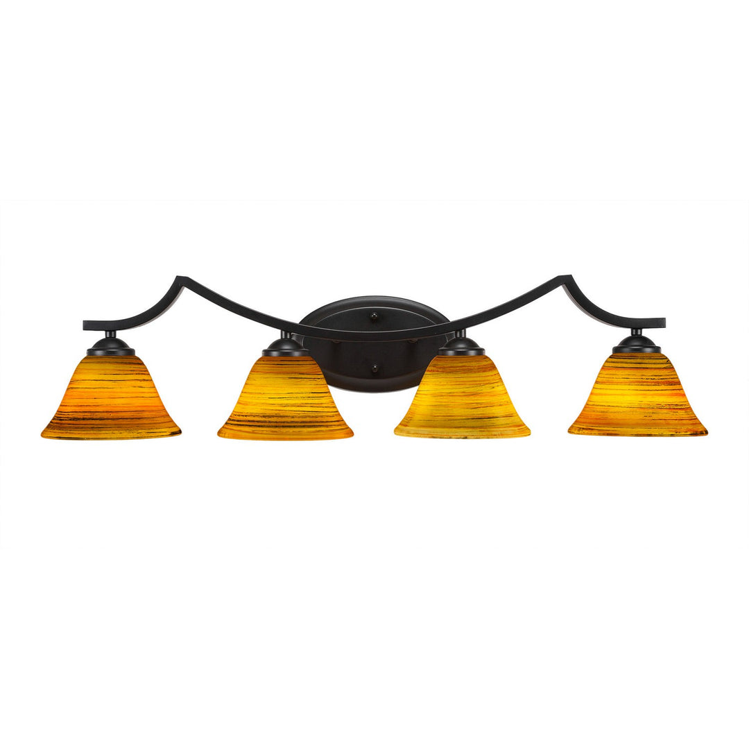 Toltec Zilo 554-mb-454 Bath Vanity Light 33 in. wide - Matte Black