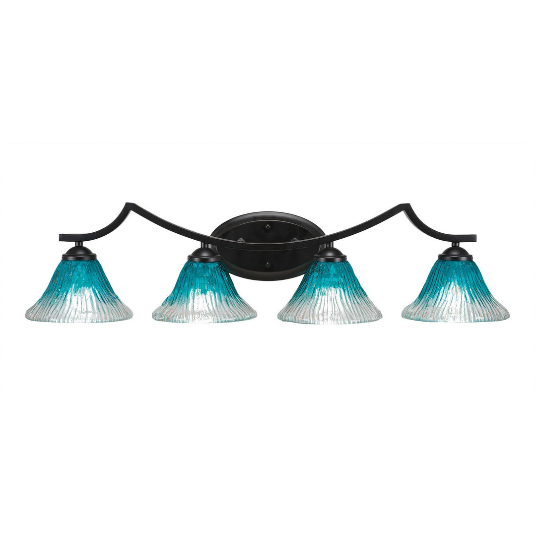 Toltec Zilo 554-mb-458 Bath Vanity Light 33 in. wide - Matte Black