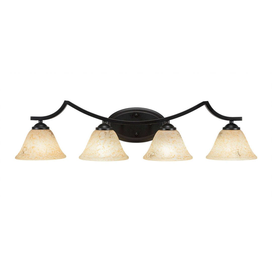 Toltec Zilo 554-mb-508 Bath Vanity Light 33 in. wide - Matte Black