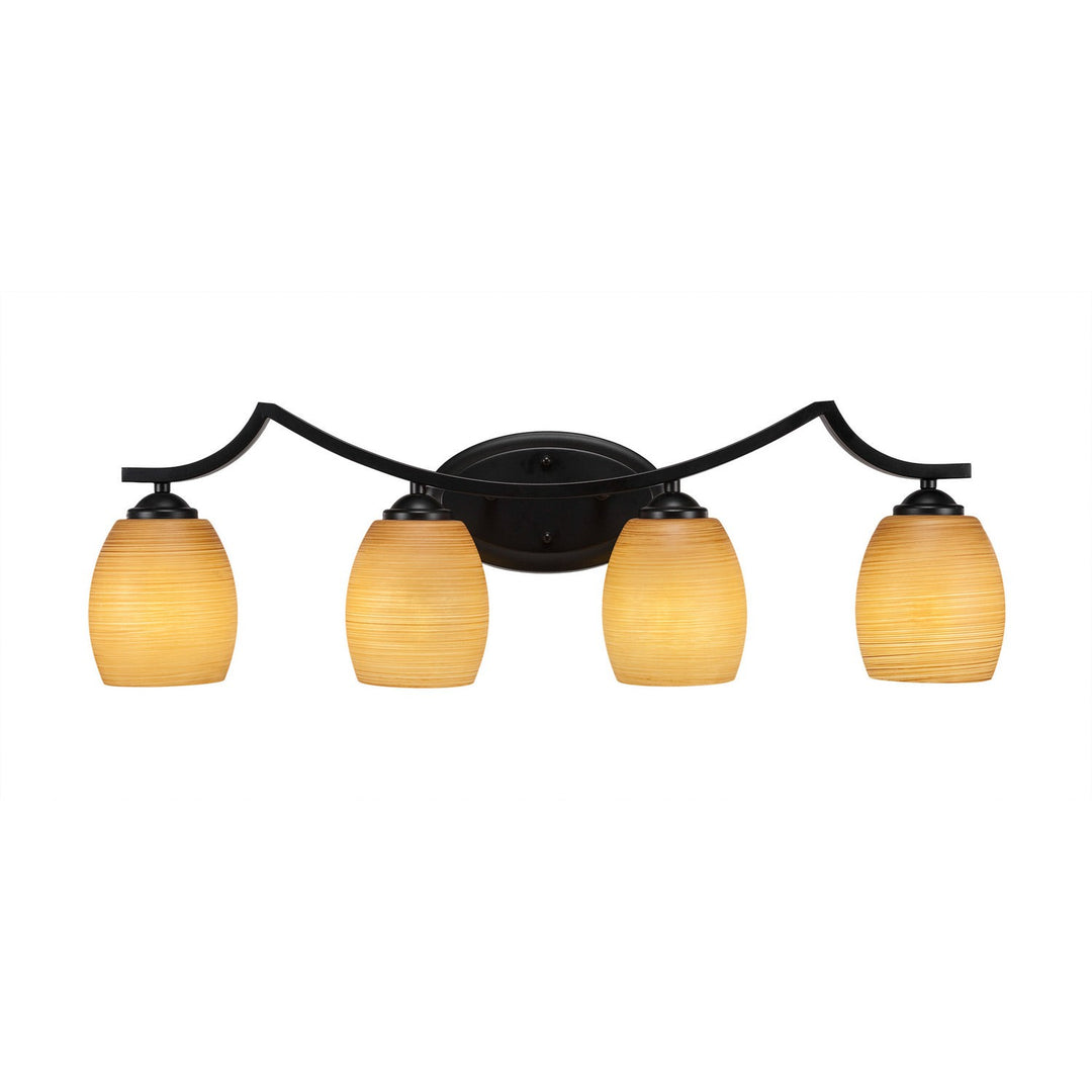 Toltec Zilo 554-mb-625 Bath Vanity Light 31 in. wide - Matte Black