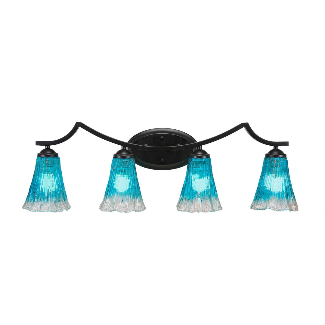 Toltec Zilo 554-mb-725 Bath Vanity Light 32 in. wide - Matte Black