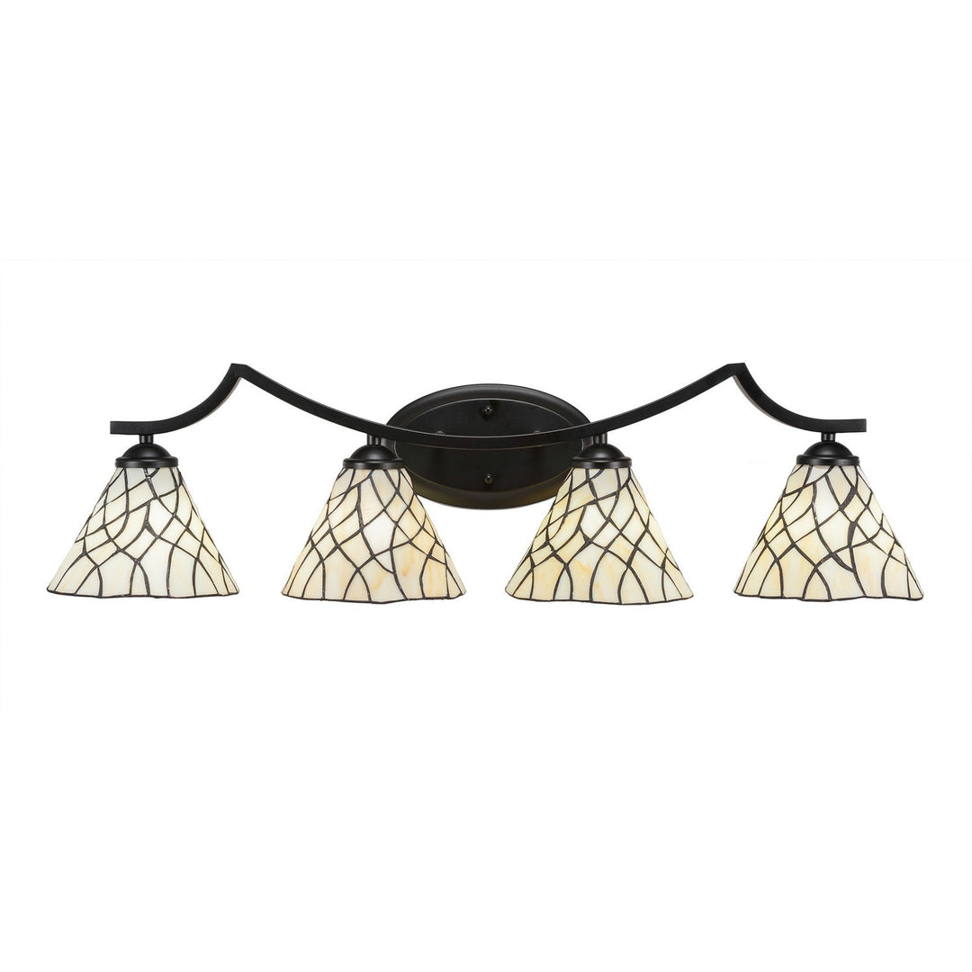 Toltec Zilo 554-mb-9115 Bath Vanity Light 33 in. wide - Matte Black