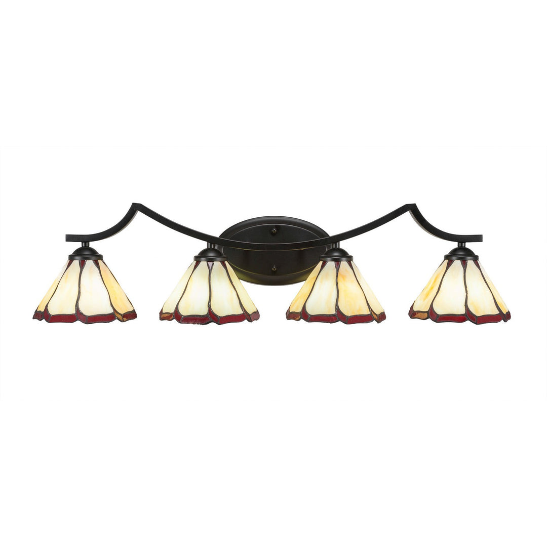 Toltec Zilo 554-mb-9165 Bath Vanity Light 33 in. wide - Matte Black