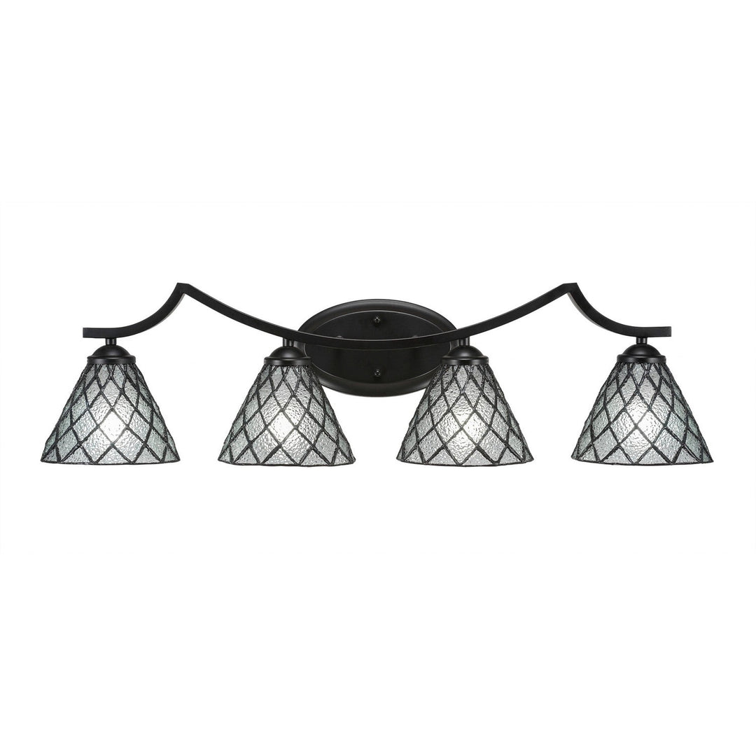 Toltec Zilo 554-mb-9185 Bath Vanity Light 33 in. wide - Matte Black
