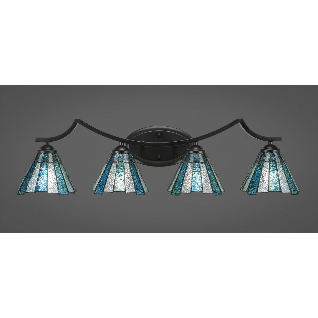 Toltec Zilo 554-mb-9325 Bath Vanity Light 33 in. wide - Matte Black