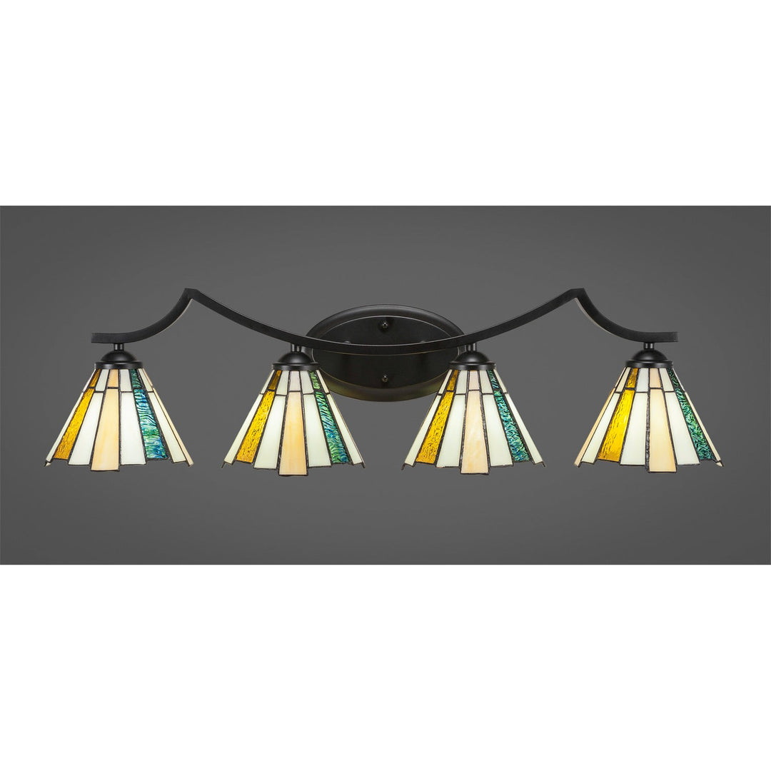 Toltec Zilo 554-mb-9335 Bath Vanity Light 33 in. wide - Matte Black