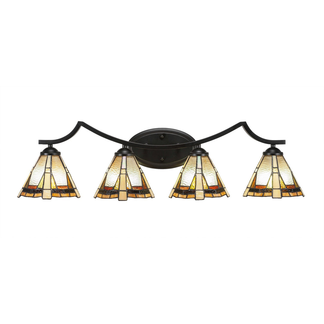 Toltec Zilo 554-mb-9345 Bath Vanity Light 33 in. wide - Matte Black