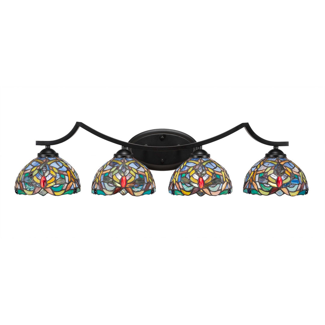 Toltec Zilo 554-mb-9905 Bath Vanity Light 34 in. wide - Matte Black