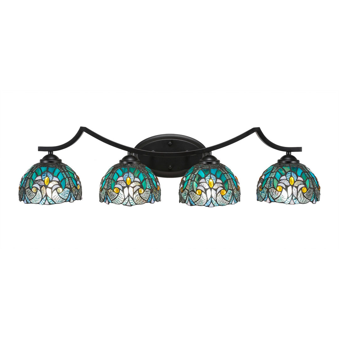 Toltec Zilo 554-mb-9925 Bath Vanity Light 33 in. wide - Matte Black