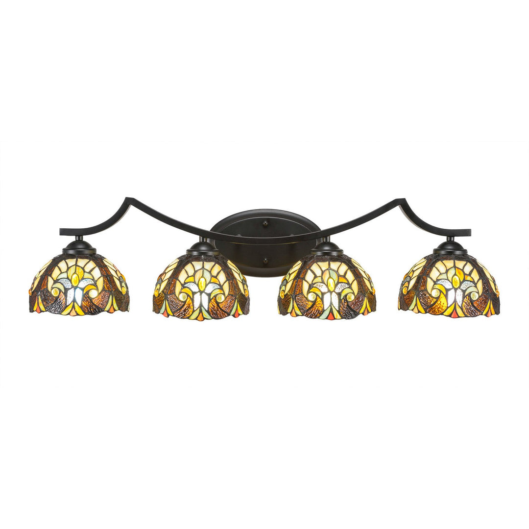 Toltec Zilo 554-mb-9945 Bath Vanity Light 33 in. wide - Matte Black