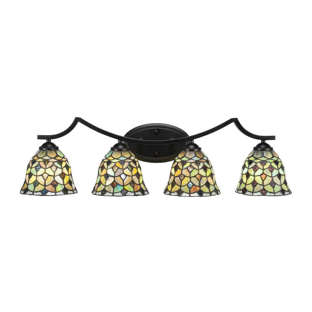 Toltec Zilo 554-mb-9965 Bath Vanity Light 33 in. wide - Matte Black