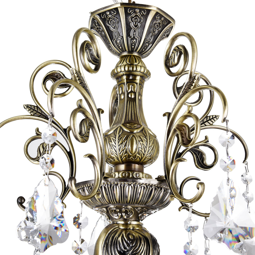 CWI Brass 2011p24ab-6 Chandelier Light - Antique Brass