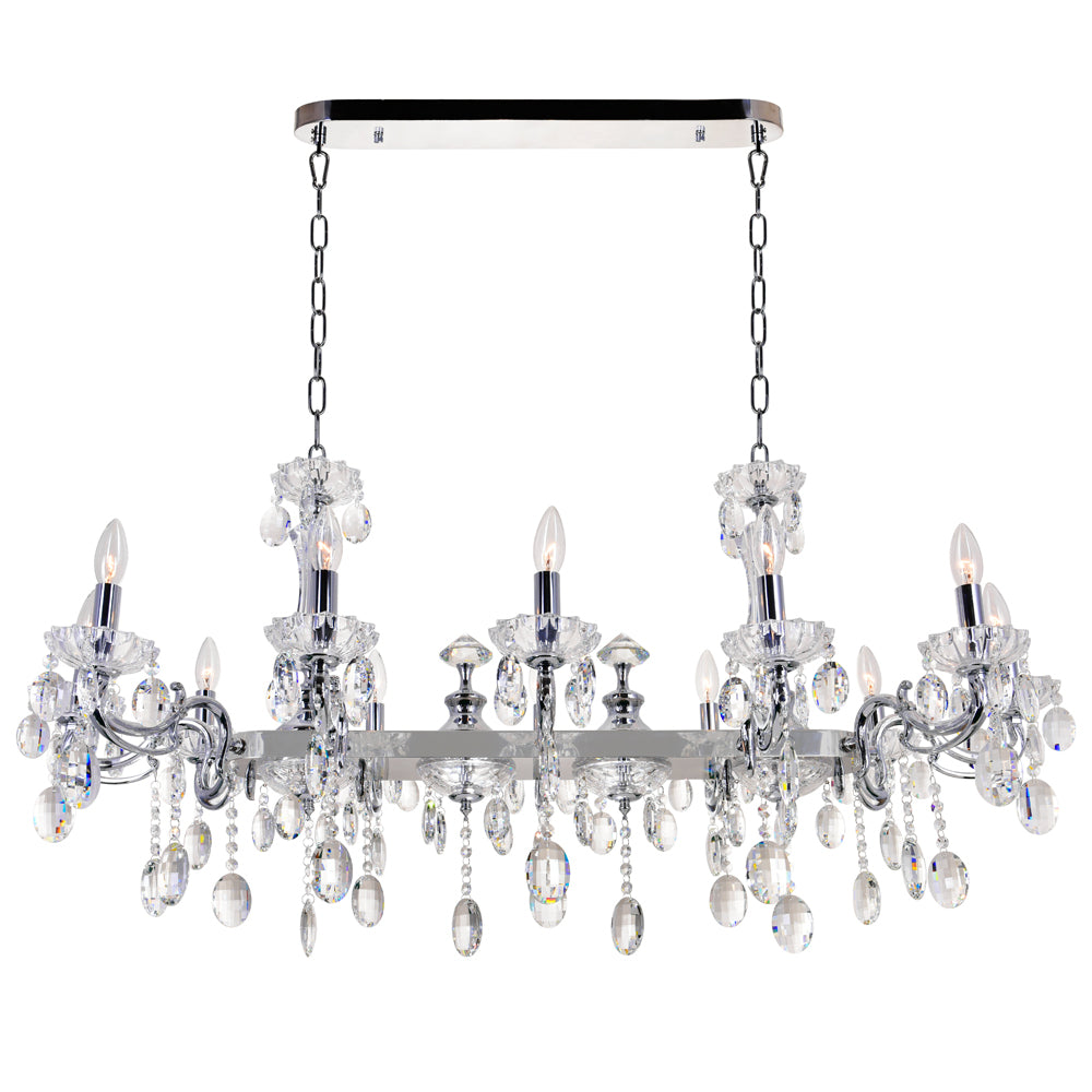 CWI Flawless 2016p46c-12 Chandelier Light - Chrome