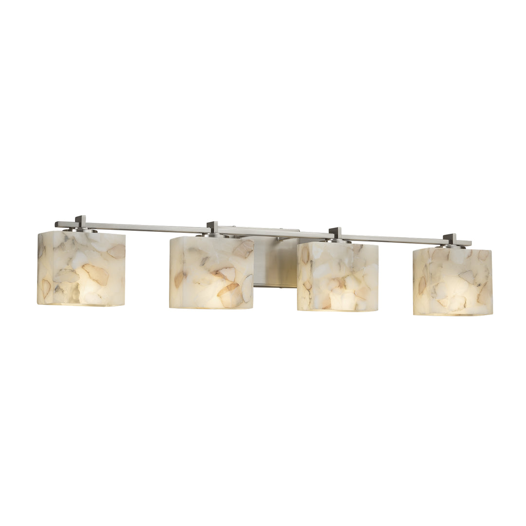Justice Designs Alabaster Rocks! ALR-8444-55-NCKL Bath Vanity Light 36 in. wide - Brushed Nickel