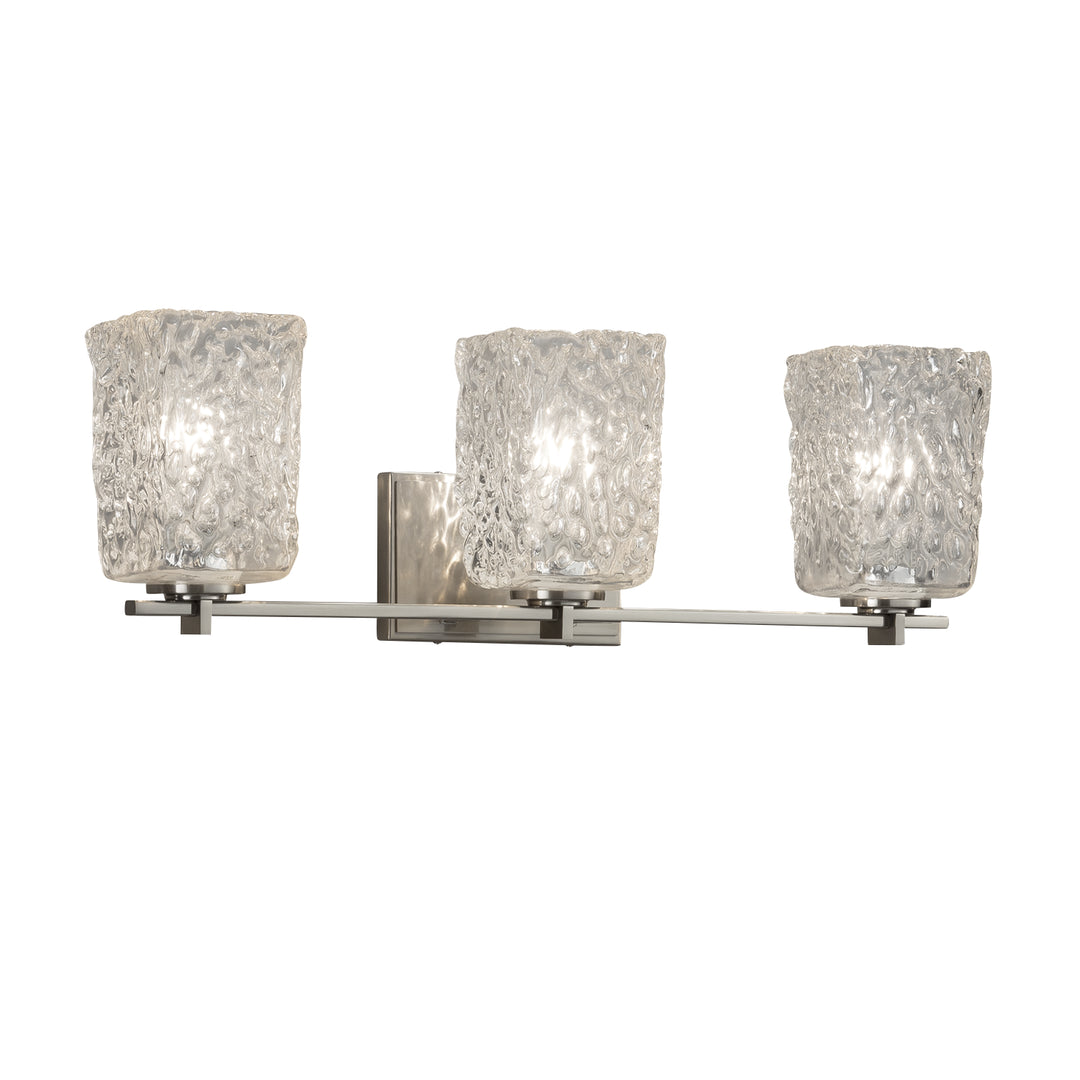 Justice Designs Veneto Luce GLA-8443-26-CLRT-NCKL Bath Vanity Light 25 in. wide - Brushed Nickel