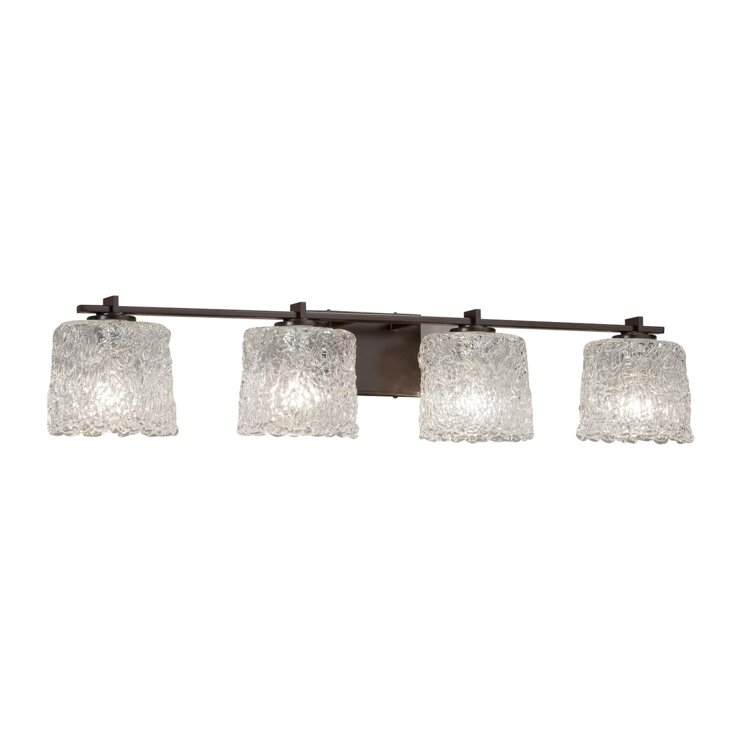 Justice Designs Veneto Luce GLA-8444-30-LACE-DBRZ Bath Vanity Light 37 in. wide - Dark Bronze