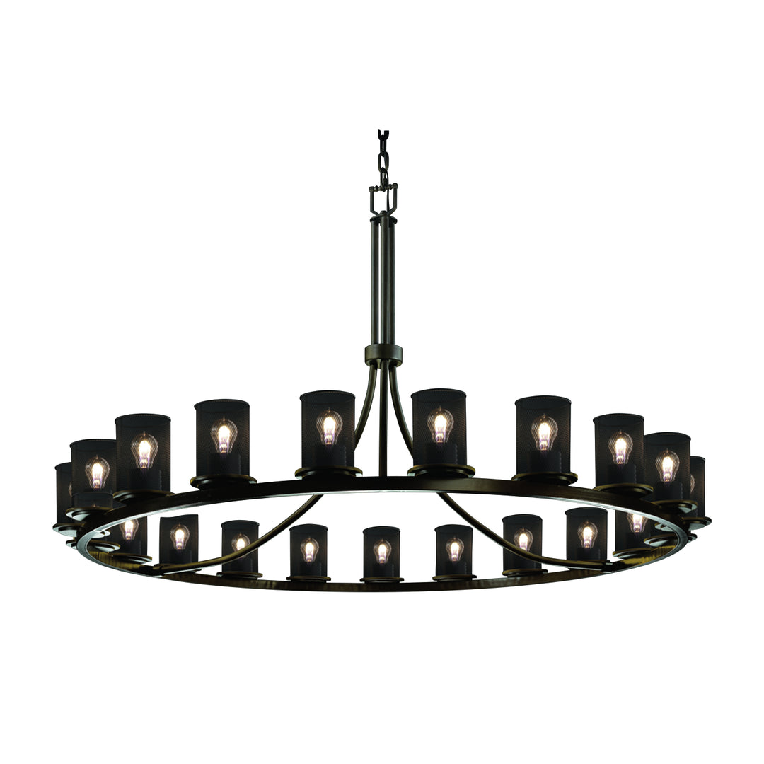 Justice Designs Wire Mesh MSH-8716-10-DBRZ Chandelier Light - Dark Bronze